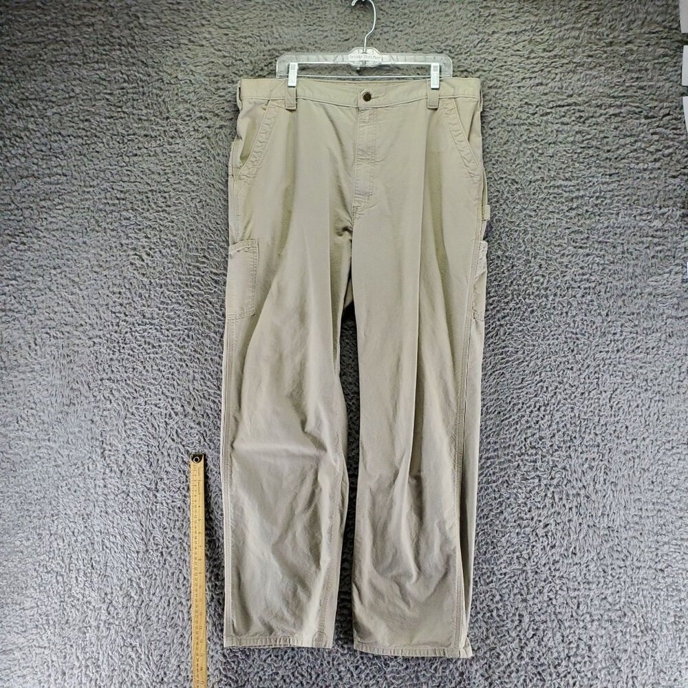 Carhartt Pants Mens 40x34 Tan Khaki Cargo Workwear Pants Relaxed Fit